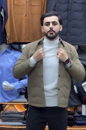 LIGHT BROWN QUILTED WINTER JACKET