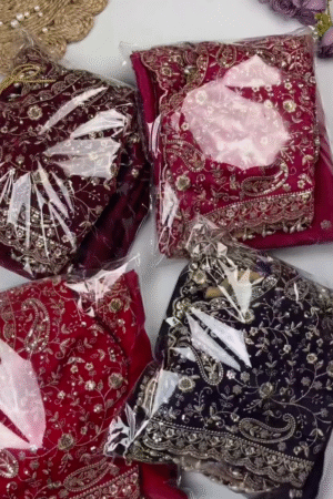 Luxury Heavy Embroidered Velvet Dupatta – Royal Collection